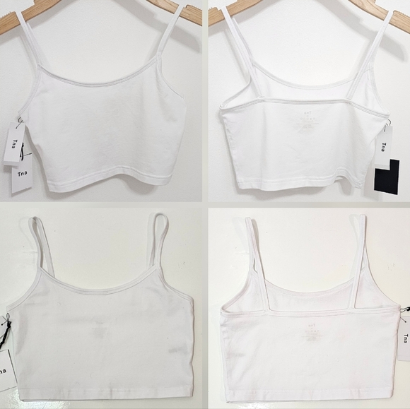 🇨🇦 Aritzia TNA Chill Karelis White Cropped Cami Top - Picture 12 of 16